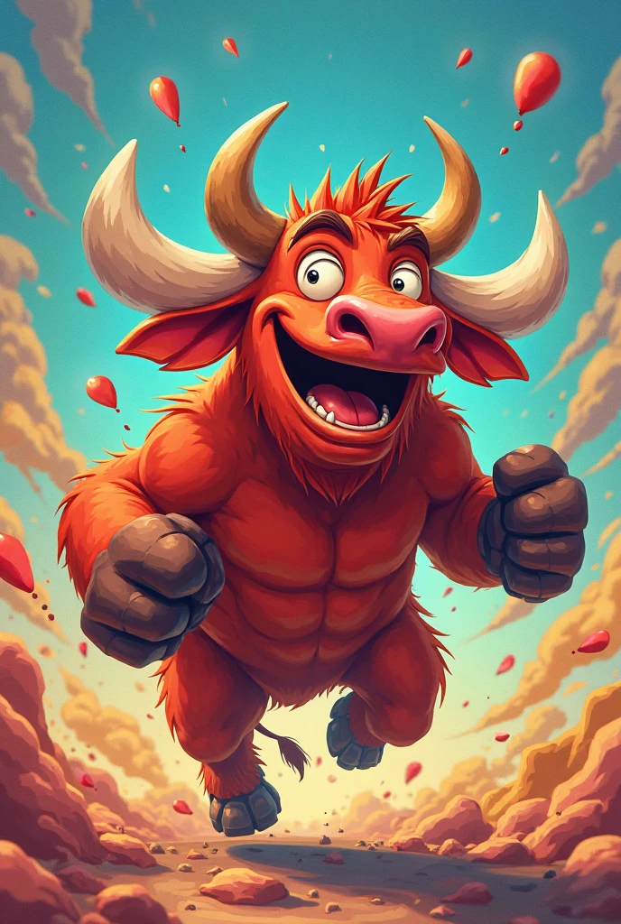 (cute, chubby, anthro, bull cub), chibi, nude, luminiscent red eyes, (((red swim briefs))), blush, smile, open mouth, male focus, day, cloud, water, wet, sparkle, sunglasses, partially submerged, sun, detailxl