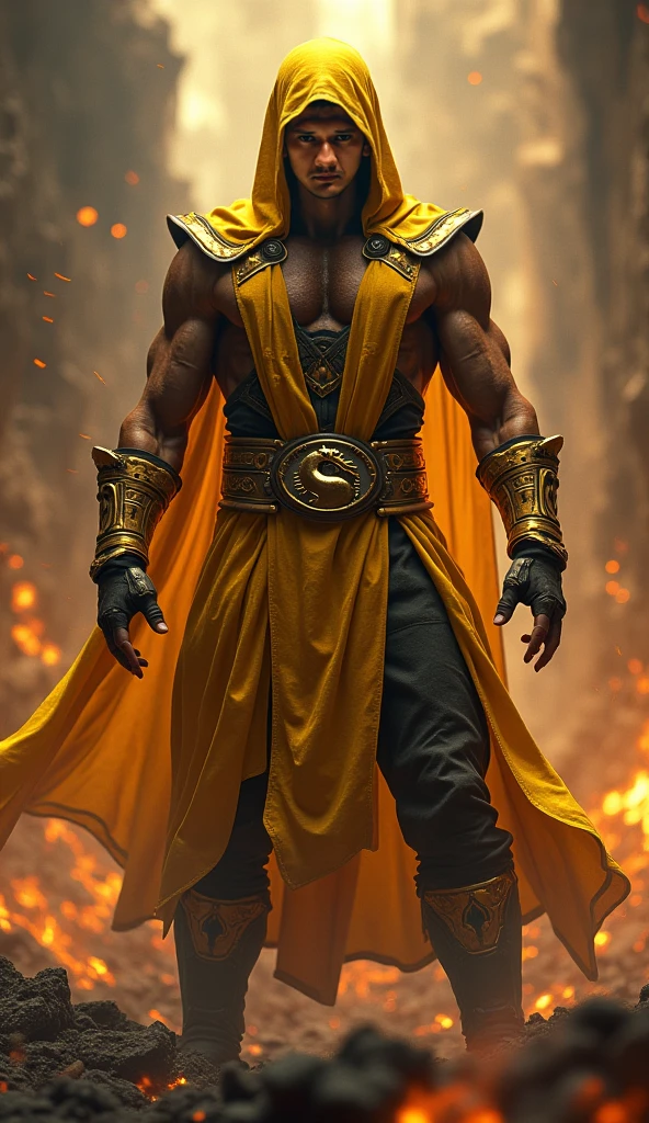 star wars, zabrak, darth maul, barbarian, portrait, solo, single person, yellow skin, thick black linear tattoos on face and body small vestigial horns, glowing golden eyes, handsome, male, slim, muscular, smirking, black cloak, vibrosword, shield, ((masterpiece, best quality)), artwork trending on artstation