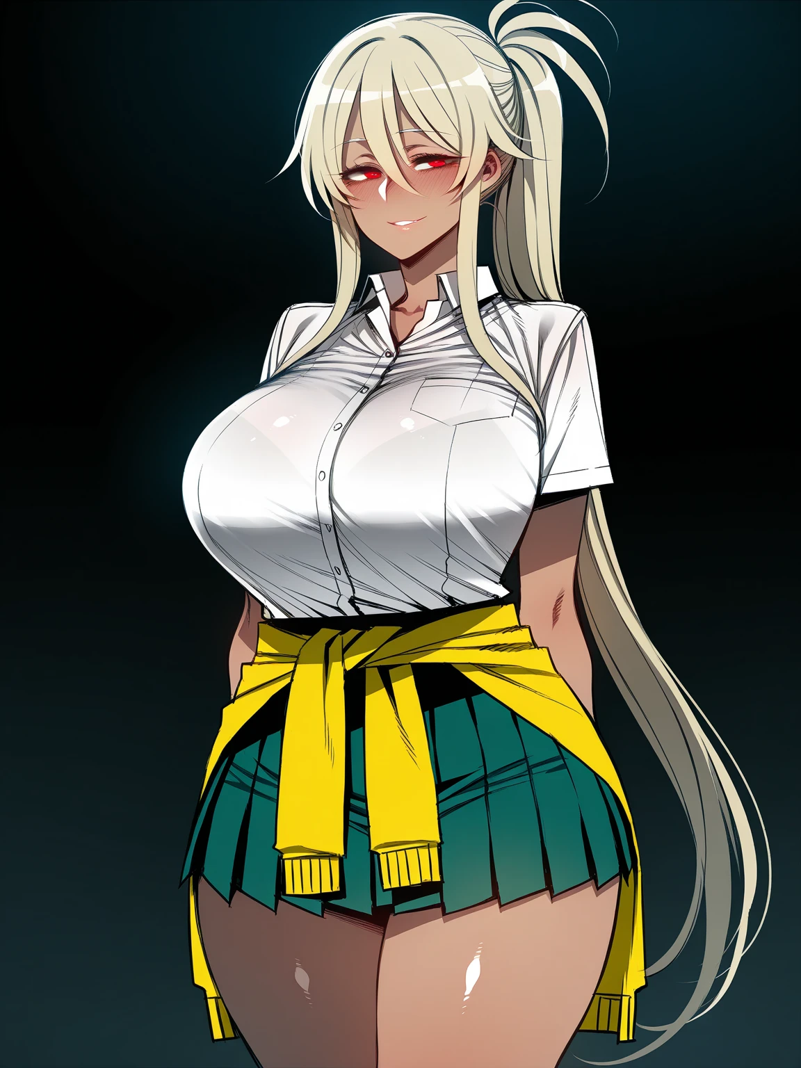 ((sexy girl ,sex,gyaru))nsfw,glamorous, flushed face,blush,blushing, ashamed, bashful, flushed face, stand, see-through wear, excessive cum, condom belt,