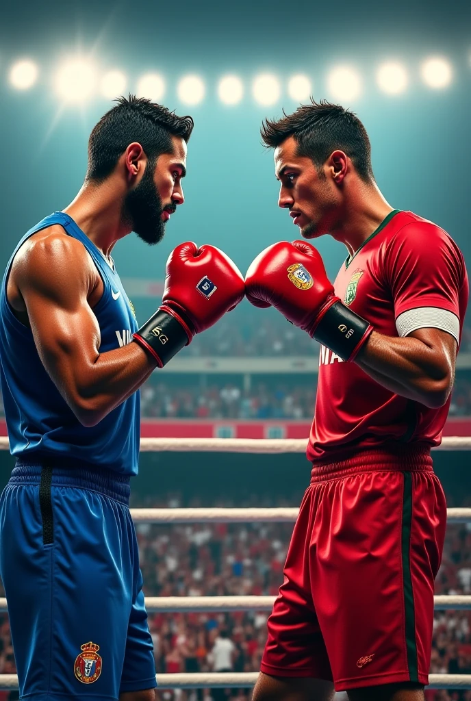men fighting boxing in a gym