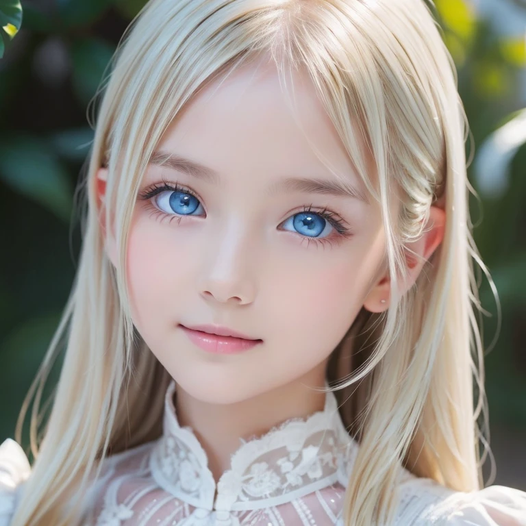 ((detailed face, cute face)), (She is wearing a long white embroidered skirt, a red blouse with lace, a white apron tied around her waist, blue socks, and brown leather shoes, blue scarf is on her head. Yes, her accessories include necklaces, earrings, and bracelets. 1 Girl)), Ultra High Resolution, (Realistic: 1.4), RAW Photo, Best Quality, (Photorealistic Stick), Focus, Soft Light, ((15 years old)), ((Shiny platinum blonde silk super long straight hair, beautiful shiny bangs, big clear sky blue eyes, very beautiful bright eye highlights )), (( (young face))), (surface), (depth of field), masterpiece, (realistic), woman, bangs, ((1 girl))