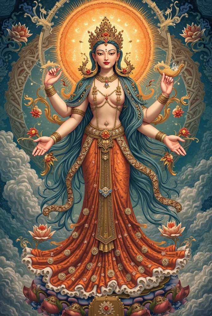 ancient goddess religious painting