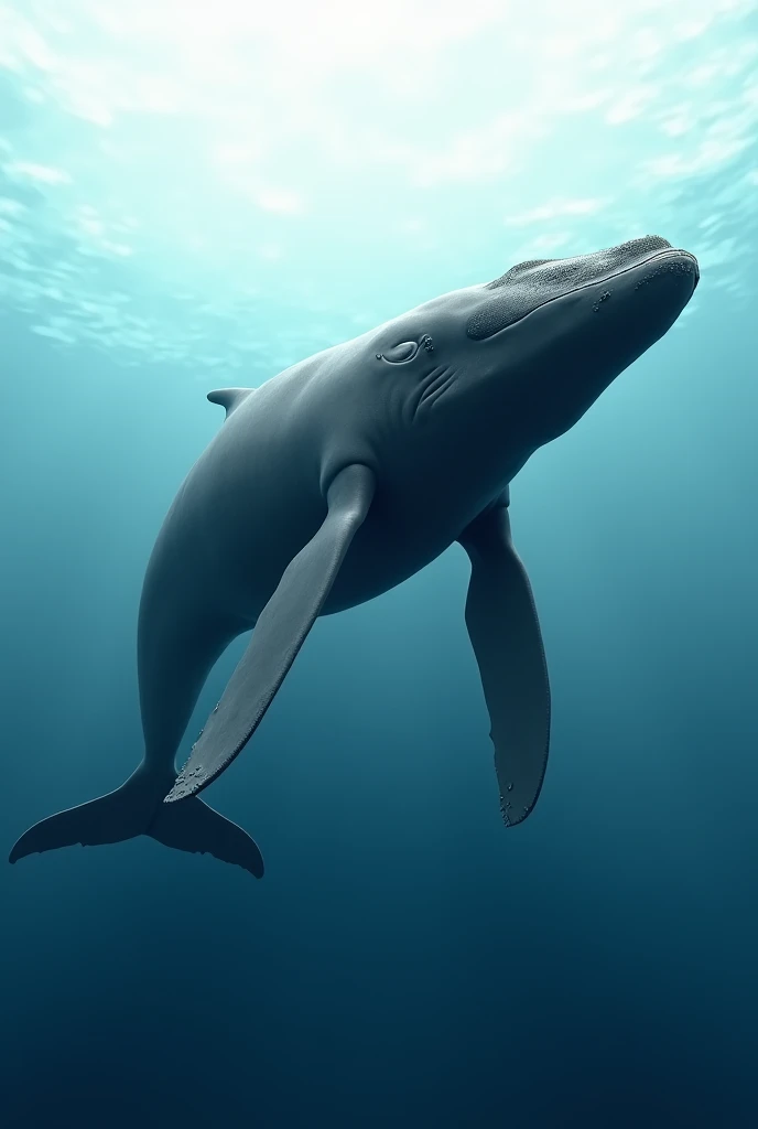 Whale with human feet