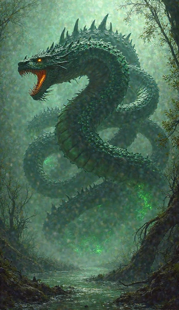 Create a detailed backstory for the Gorgon Serpent, exploring its origins, its relationship with other mythical creatures, and the legends that surround it. Consider how it interacts with humans and what moral lessons its tale might convey.