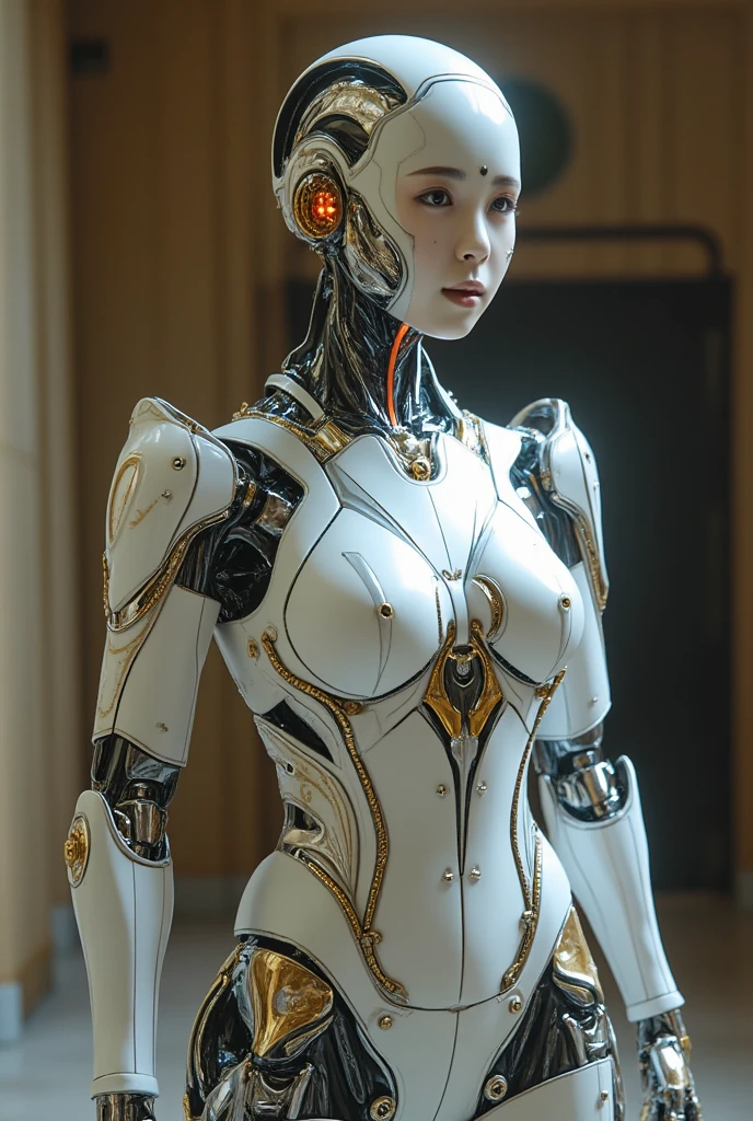 complex 3d RendeR ultRa detailed of a beautiful poRcelain pRofile woman andRoid face, CyboRg, cyboRg Robot paRts, 150mm, Beautiful studio soft ligHt, Rim-ligHt, vibRant detail, LuxuRious cybeRpunk, race, HypeRrealistic, anatomicaly, facial muscles, Cable ElectRical WiRe, micRo CHip, elegant, Beautiful backgRound, RendeRing by octane, H. R. GigeR style, 8k, highest quality, MasteRpiece, illustRation, An extRemely delicate and beautiful, ExtRemely detailed ,CG ,unity ,tHe wallpapeR, (realistic, pHoto-realistic:1.37),wonderful, small details, MasteRpiece,highest quality,offcial aRt, ExtRemely detailed CG unified 8k wallpapeRs, absuRdeRes, incredibly ridiculous, Robot, silveR Halmet, full body esbian