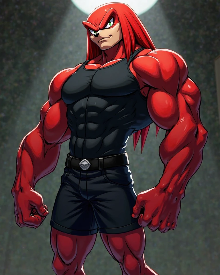 , best quality,girl,red skin,furina, biceps, muscular ,alternate muscle size,,muscular thighs, , thick arms, broad shoulders, furina (genshin impact),