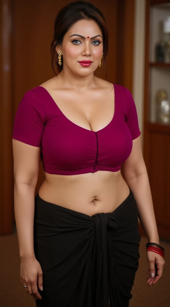 Samantha Ruth Prabhu south Indian beautiful woman sexy curvy plus size model wearing different random color skin tight Bollywood Blush Banarasi Dress, eye contact camera view, different style standing position, curvy plus size big hour glass bulky huge figure, big m-cup bulky huge breasts, different style hairstyle, bright eyes, thin eyebrows, fair skin, blushing cheeks, prefect head to thigh close up view, Eden Seraphim Gardens background and location, Dreamcatcher Delight Embroidery, ultra realistic skin texture, head to thigh close up view, smile face, shadow lighting effect