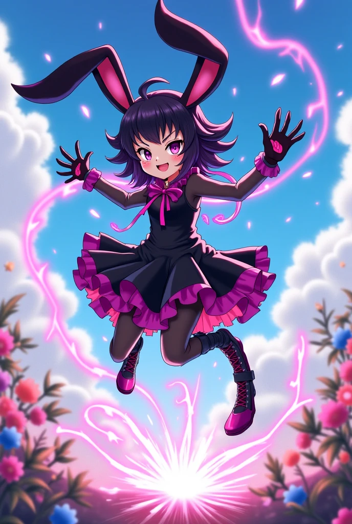 A magical girl hybrid cashorro moth necromancer