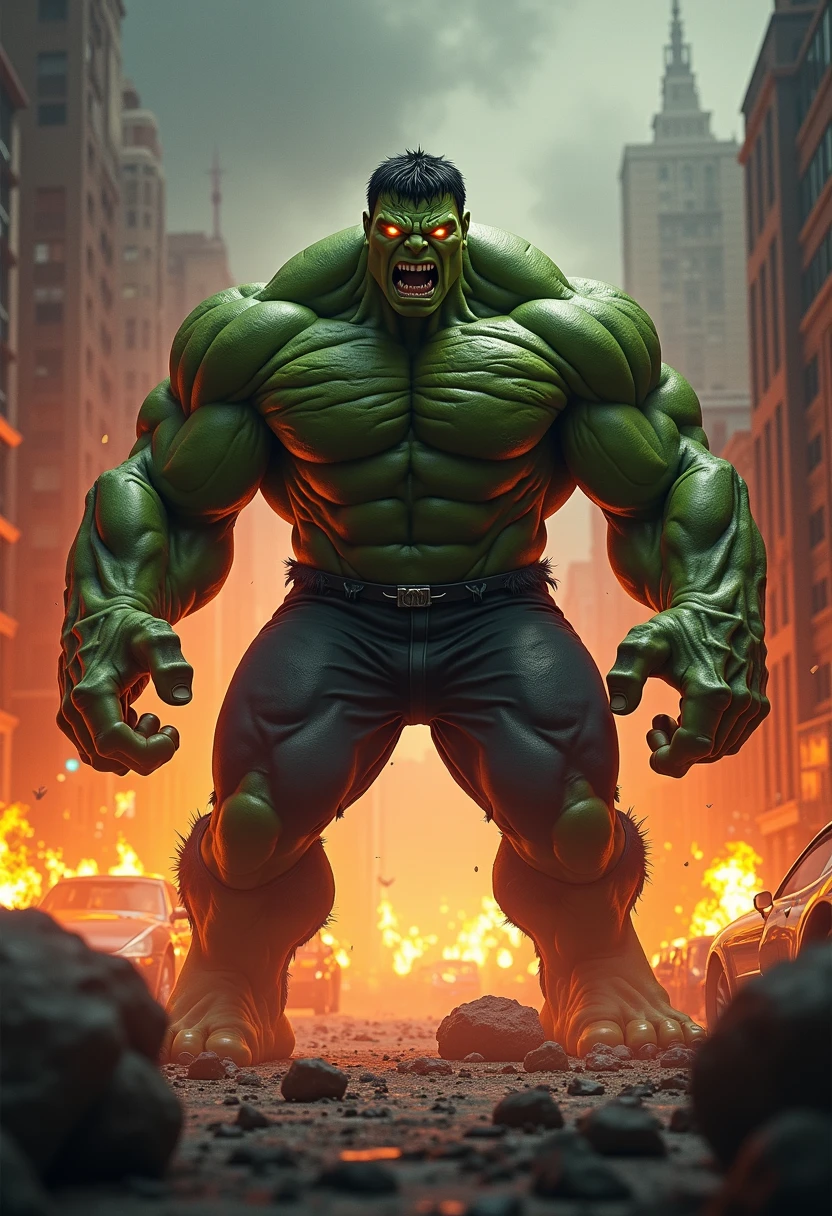 the hulk. rot. fire. Destroyed City Background 