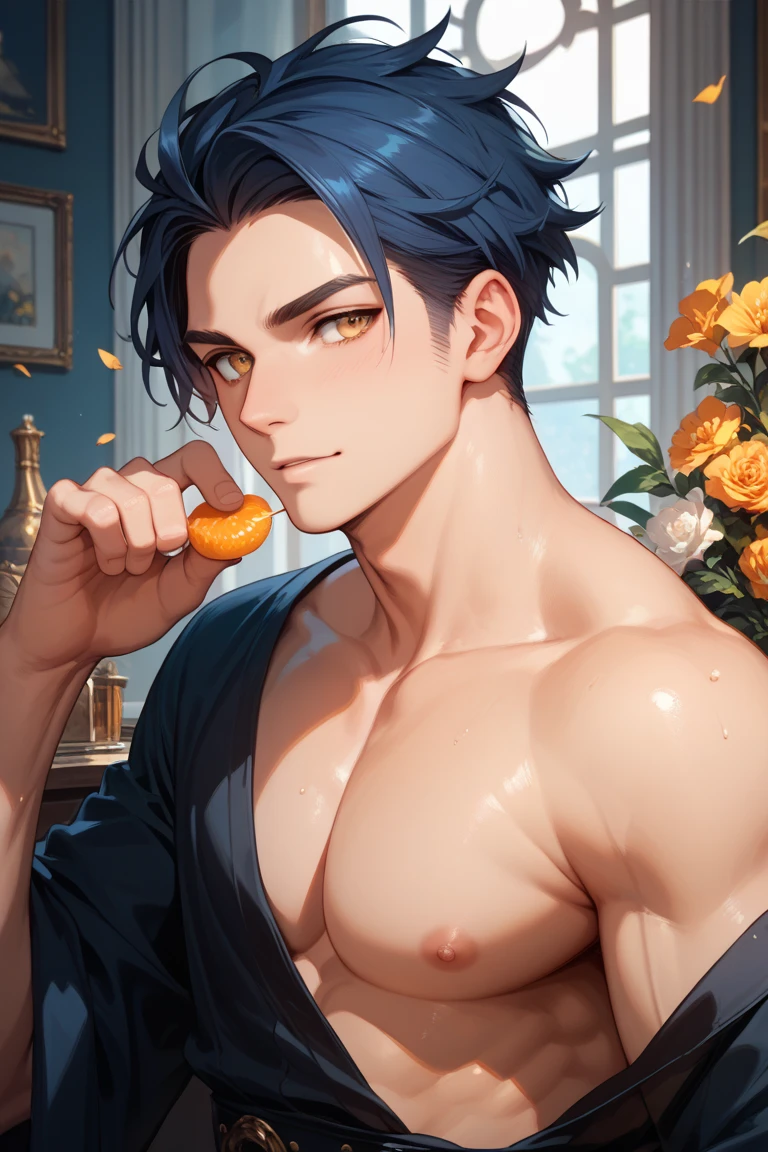 anime man, banana in underwear, eggplant stuck in underwear