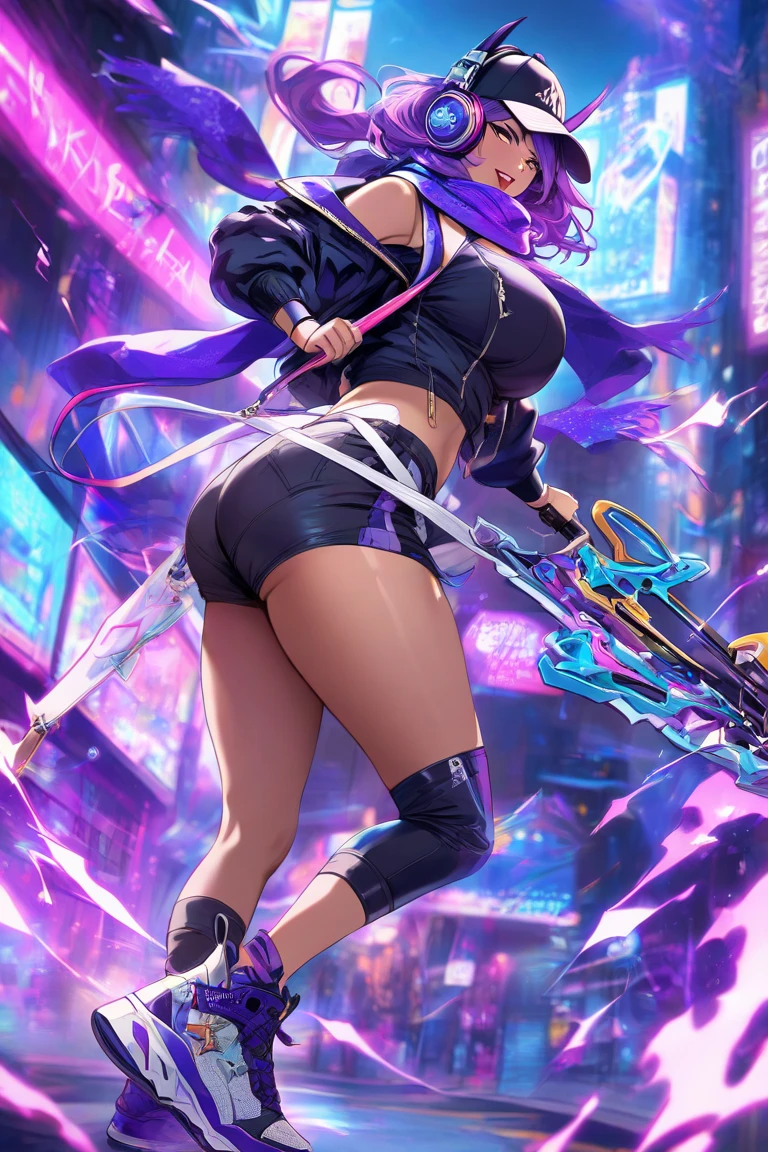 ((AnythingElse - v4.5 )), (Evil smile - Gesugao - v2.0)10s 1girl ass bent_over blackpanties danganronpa(series) danganronpa:_trigger_happy_havoc image_sample kirigiri_kyoko looking_back makiri_akira panties presenting purple_eyes purple_hair solo underwea --auto --s2