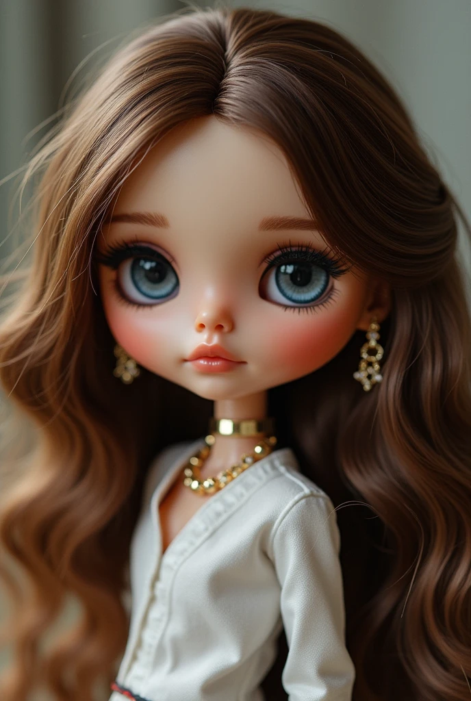 Blythe dolls curly hair skin eyes black light brunette