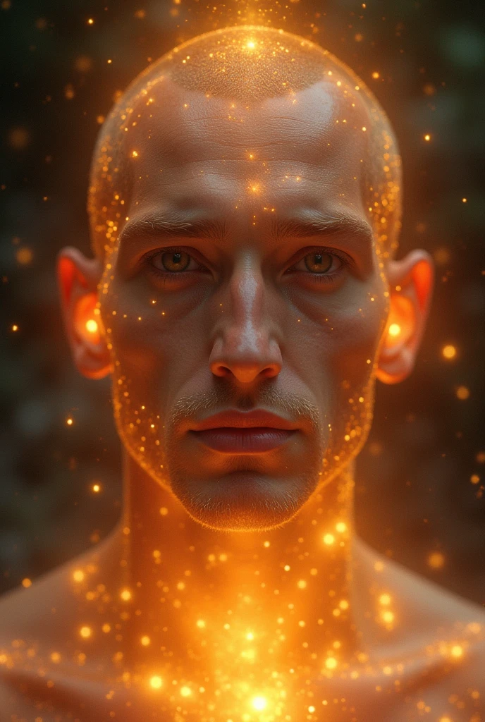 male fire elemental,
full body visible, front view photo,
totally incandescent body,
(eyes open:1.2), greeneyes, sorriso ingenuo, face all iridescent.
Short brown hair, short beard, hairy chest, sitting in a yoga pose, sukhasana, brooding pose, meditation pose, padmasana, lotus pose, meditative sacral pose, yoga meditation pose, stoic pose, brooding, sitting cross-legged, sitting dynamic pose, brooding in lotus position, relaxed posture, sitting pose.
