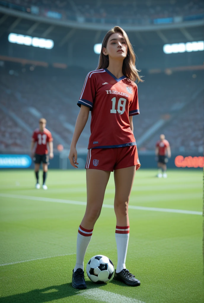 4K, best quality, fotorealistisch, Emma Watson, im roten Sportanzug, sportliche Karosserie, Griffindor Sport Uniform, Sportbekleidung, standing in front of a door, Locked toilet door, Need to pee, Urgent need to pee, Schritt halten, Warten auf das Klo, Ich kann es nicht mehr halten, full entire body, gestresst, Schritt halten, 1girls, Enge Sportuniform, pee running down her legs, visibly wet pants, dark wet stain on pants, peeing herself, tears in face, wetting herself, pee pouring out her pants