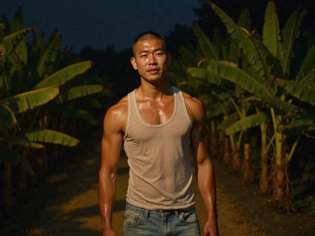 Plains Marsh，An Asian man，in the middle，back，Open your arms