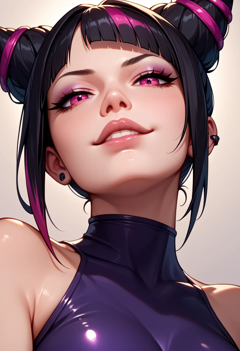 masterpiece, best quality, (extremely detailed CG unity 8k wallpaper, masterpiece, best quality, ultra-detailed, best shadow), (detailed background), (beautiful detailed face, beautiful detailed eyes), High contrast, (best illumination, an extremely delicate and beautiful),1girl,((colourful paint splashes on transparent background, dulux,)), ((caustic)), dynamic angle,beautiful detailed glow,full body, paint splash on face. , realistic anime 3 d style, seductive anime girl, anime realism style, attractive anime girl,beautiful alluring anime woman, looking Juri Han, ((Juri Han)) Juri Han of Street Fighter, whole body,