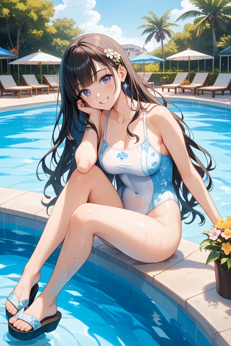 最high quality、Top view 1 woman elf 、Swimming Bikini、sleep on your back,Bathing、Like Ophelia、swim、Floating on water、In the water、Swimming、CourtyardShining 、NP: Worst quality ,Flower fractal art on the pool、In the water、 ((sleep on your back,))Wet、Being in the water、See-through swimsuit、Beautiful shot, radiance,High-definition depiction, Realistic, 8k, Unity, Wide Shot, light smile, Beautifully and vividly drawn, , Beautiful, beautiful, clear skin、sexy see-through swim suitSwimsuit,Countless rays of light pouring down, Swirling Light, big background, Raise one arm above your head, Intense light is emitted from the magic circle in front of the girl. flower
Romanticism,: The most beautiful form of chaos, Mr..々color, Intertwined flowers, Particle,smile,sexy,image quality、masterpiece、sexy、Esbian、、high quality、Visual art、Written boundary depth、、Happy smile、elegant、ticker beautiful decorative、、magic、A kind smile、wonderful、Fluttering petals、Cultivate fantasy、、Mystery light Lots of flowers、、art、art,mystery,Ultra-high resolution,atmosphere sleep on your back