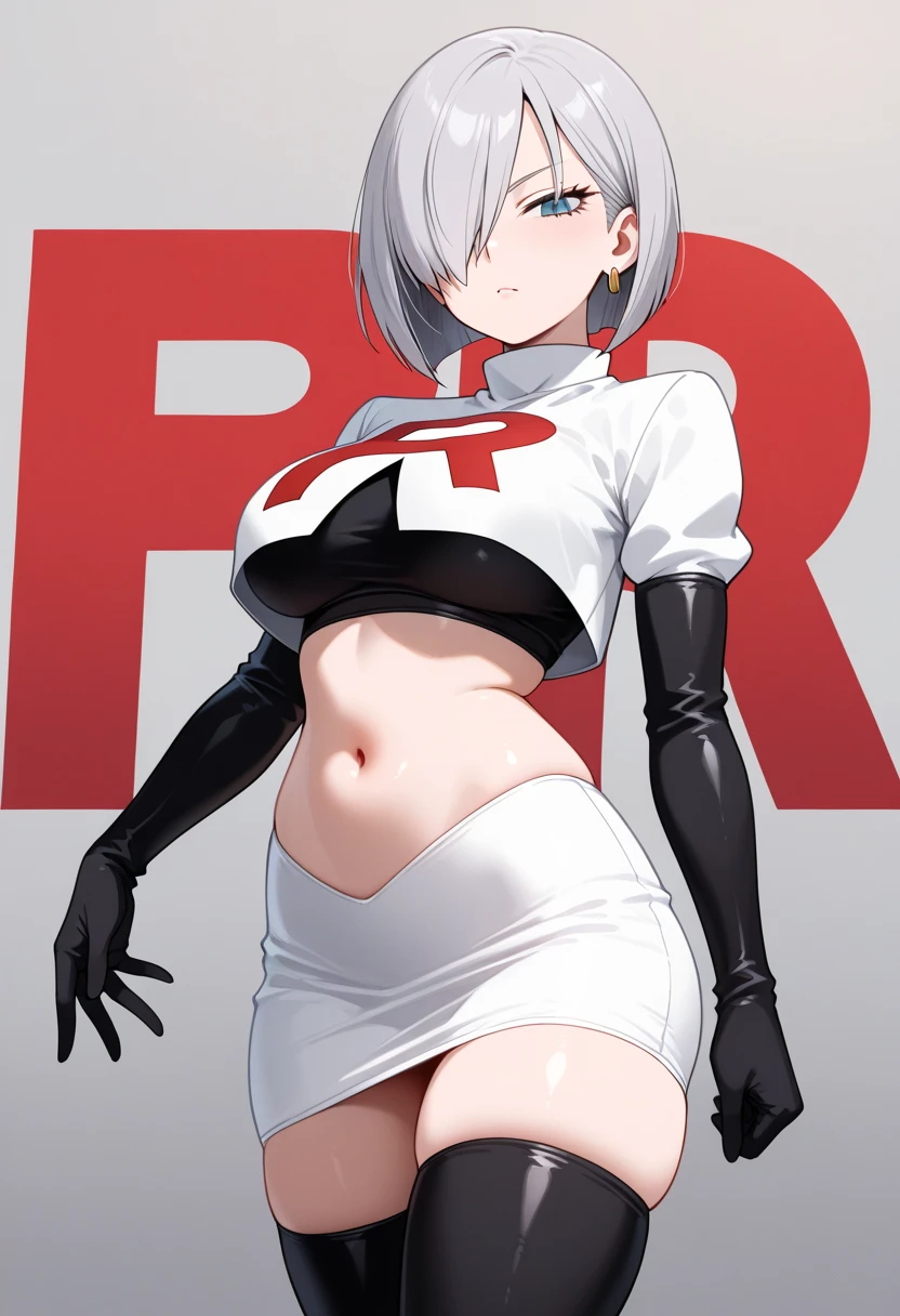Erica、Pokémon、Black Hair、Short Hair、Large Breasts、Jail、One girl、((Black thigh-high socks))、(Long gloves)、(first round)、(Chained)、((Crucified on the examination table))、(Being restrained)、Leg spread、(Team Rocket)、Red ribbon