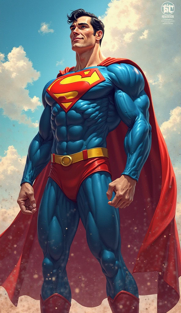 Super man smiling