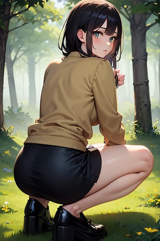 Shocked eyes and blushing