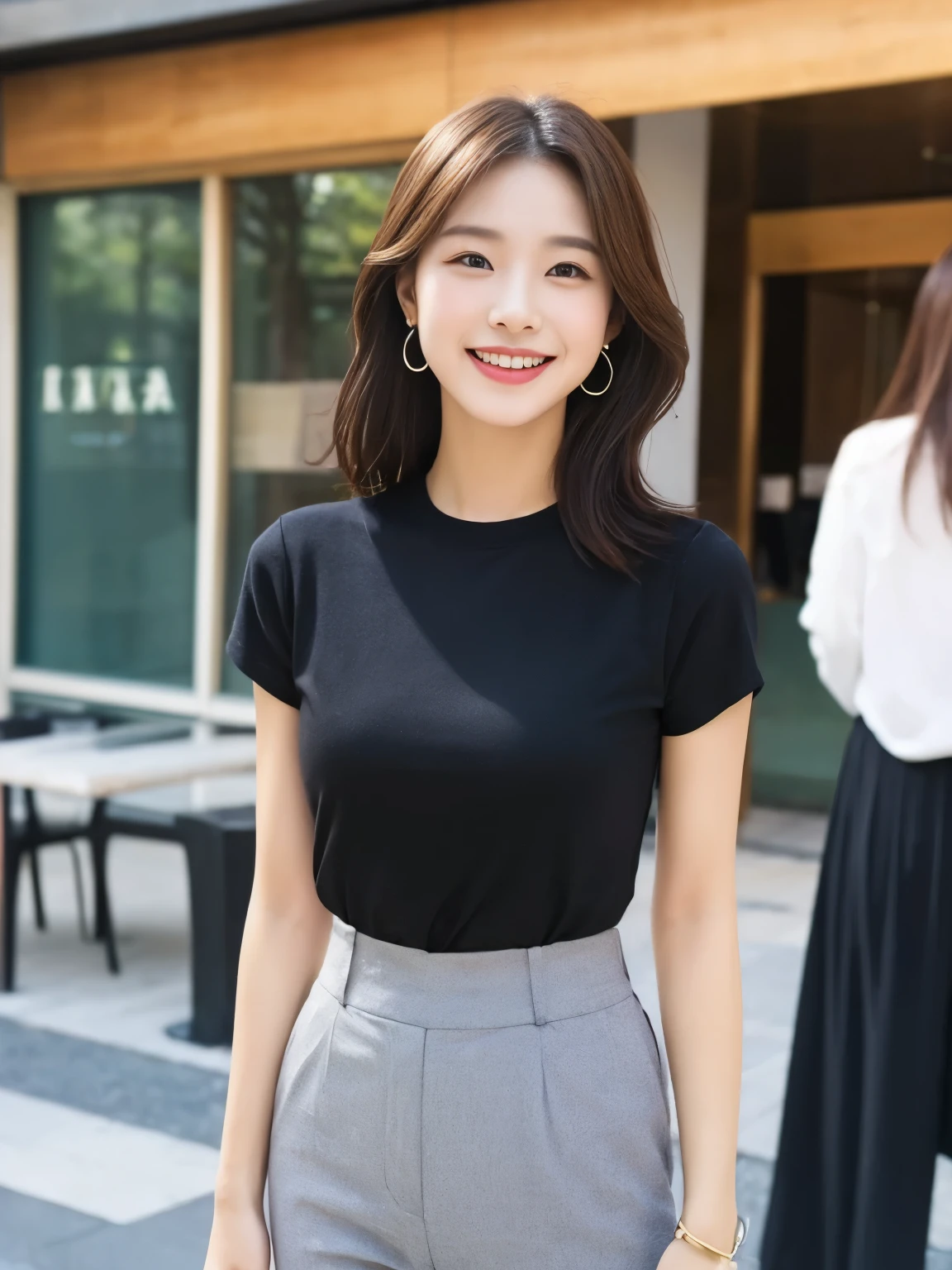 (1girl), (round eyes:1.2), (highly detailed face and eyes), smile, Amazing face and eyes, (Best Quality:1.4), (Ultra-detailed), (extremely detailed CG unified 8k wallpaper), Highly detailed, High-definition raw color photos, Professional Photography, Realistic portrait, Amazing face and eyes, indoors, office, (office lady, casual, mini Skirt:1.3), (A moment of relaxation), model, depth of fields, (fine face:1.2),