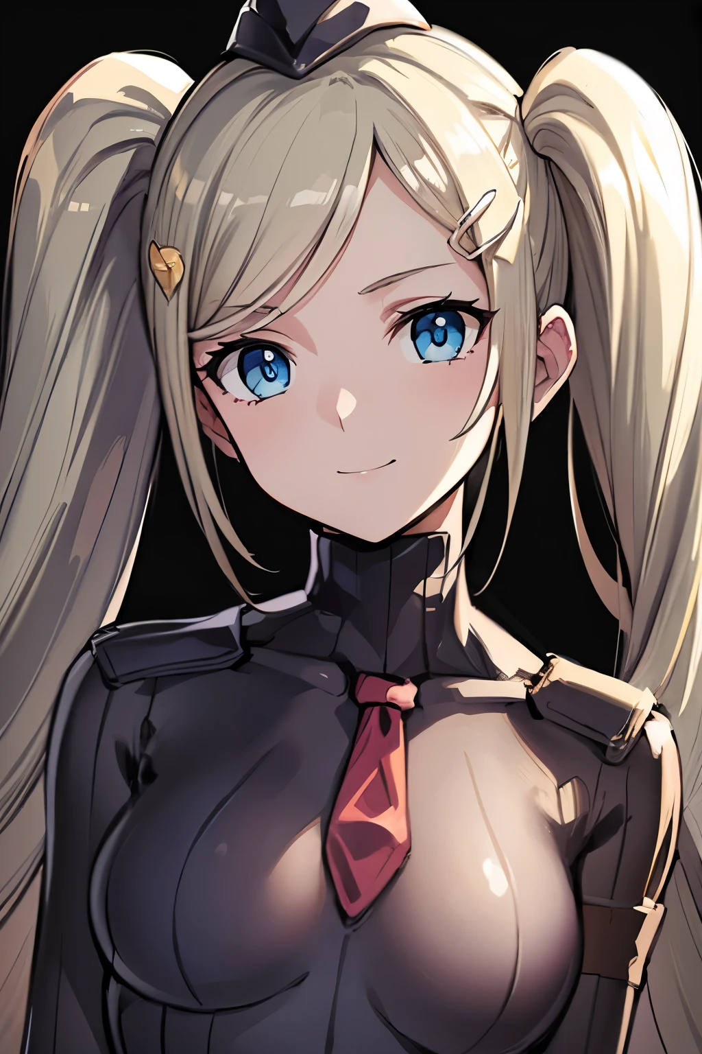 masterpiece, highest quality, (highest quality), (best illustrations), 8k,face close up,on the bed, {{{masterpiece}}}, {{{best quality}}}, {{Super detailed}}, {{very delicate and beautiful}},smile,black DOLLSUIT , DOLLSUIT,{{{best quality}}}, {{Super detailed}}, masterpiece, highest quality, (highest quality), (best illustrations), 8k,{{{masterpiece}}}, {{{best quality}}}, {{Super detailed}}, {{{best quality}}}, {{Super detailed}}, face close up, anne takamaki, blonde hair, blue eyes, hair ornament, hairclip, long hair, swept bangs, twintails, wavy hair,
