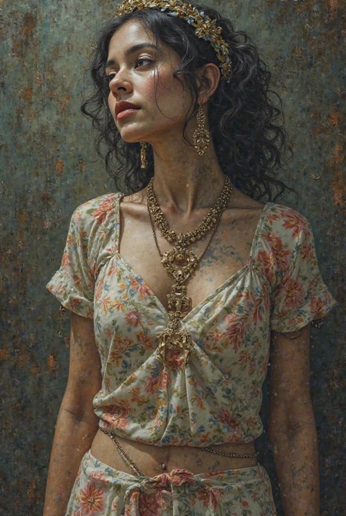 medieval prostitute, impoverished prostitute, tattered clothing, realistic, vintage, interior, (best quality,4k,8k,highres,masterpiece:1.2), (photorealistic,photo-realistic:1.37), (1 girl, alone), makeup, parted lips, extremely detailed, translucent, (large breasts:1.1), (skin blemishes), thick thighs, wide hips, small waist, muted green tones, high angle view, desolate, tattoos, (plus size woman:1.5), thick waist, (woman), (G-cup), just raped, (happy expression)