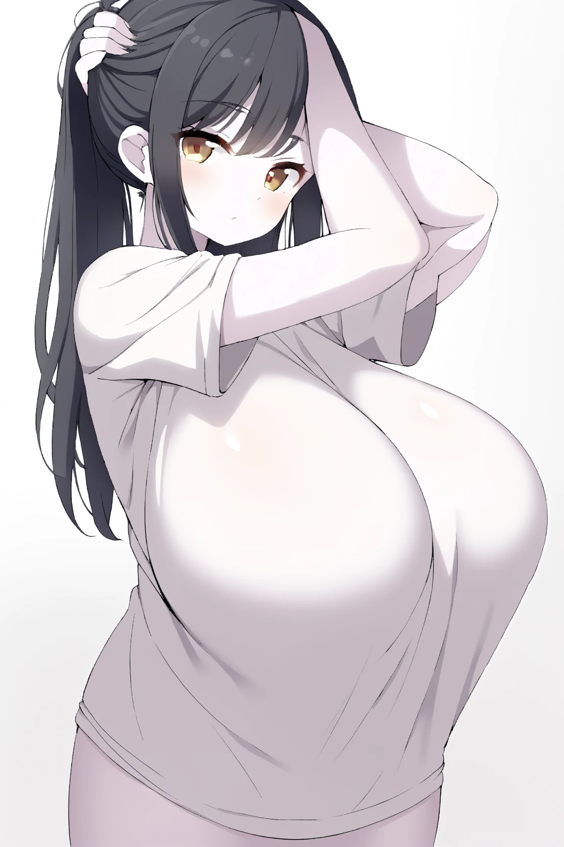 score_9, score_8_up, score_7_up, backlighting, white background,
BREAK
source_anime, source_explicit,
BREAK
(1girl, solo, solo focus), long hair, petite,
huge breasts, wide hips, chubby tummy, shiny skin, huge nipples, shortstack, nude, pubic hair,
 <lora:Tedain-v1-PDXL:1>