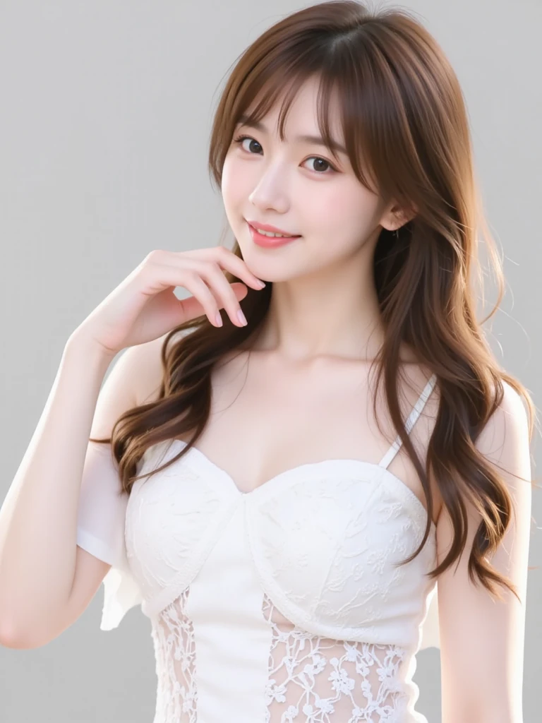 ((Highest quality、8K、masterpiece:1.3))、Sharp focus:1.2、Beautiful woman with perfect figure:1.4、、(Layered Hairstyles:1.2))、(White sexy panties、White sexy and naughty bra、G-cup big breasts)、Asahi、street:1.2、Highly detailed face and skin texture、Beautiful Eyes、double eyelid、、Laughter、garden、With bangs、Shoulder-length wavy hair、The best smile、whole body、whole bodyを撮影する、Sexy ass