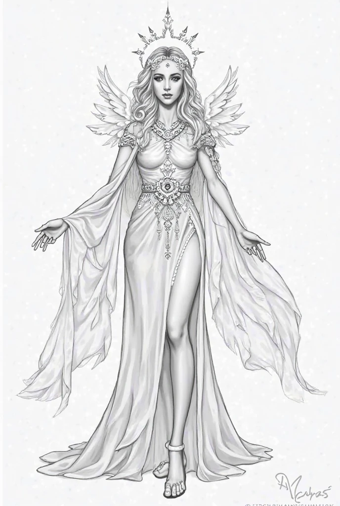 Create an outfit for a fashion show with the following theme and inspiration pencil drawing style as a sketch of a drawing of a fashion outfit a little drawing style a little simple in drawing style and more elaborate in the style of the outfit now to finish do it in the style of a sketch of a drawing of a dress/fashion clothing made by a human being make the style of the clothing a little more elaborate remember to put more fabric in the clothing don't forget the wings and roots :
theme: Roots and Wings Inspiration: This concept explores the duality between the roots that keep us anchored and the wings that allow us to fly.. The piece symbolizes the importance of recognizing our origins as we seek freedom and personal growth..