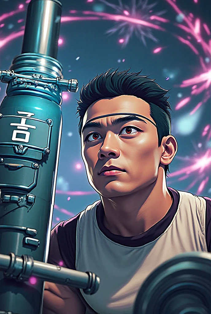 there is a man riding on a cannon with a picture of a man in the background, inspired by Ding Yunpeng, inspired by Gong Xian, inspired by Zhao Zuo, inspired by Li Kan, inspired by Ding Guanpeng, elon musk as a greek god, ancient mongolian elon musk, inspired by Xi Gang, inspired by Guo Chun --auto