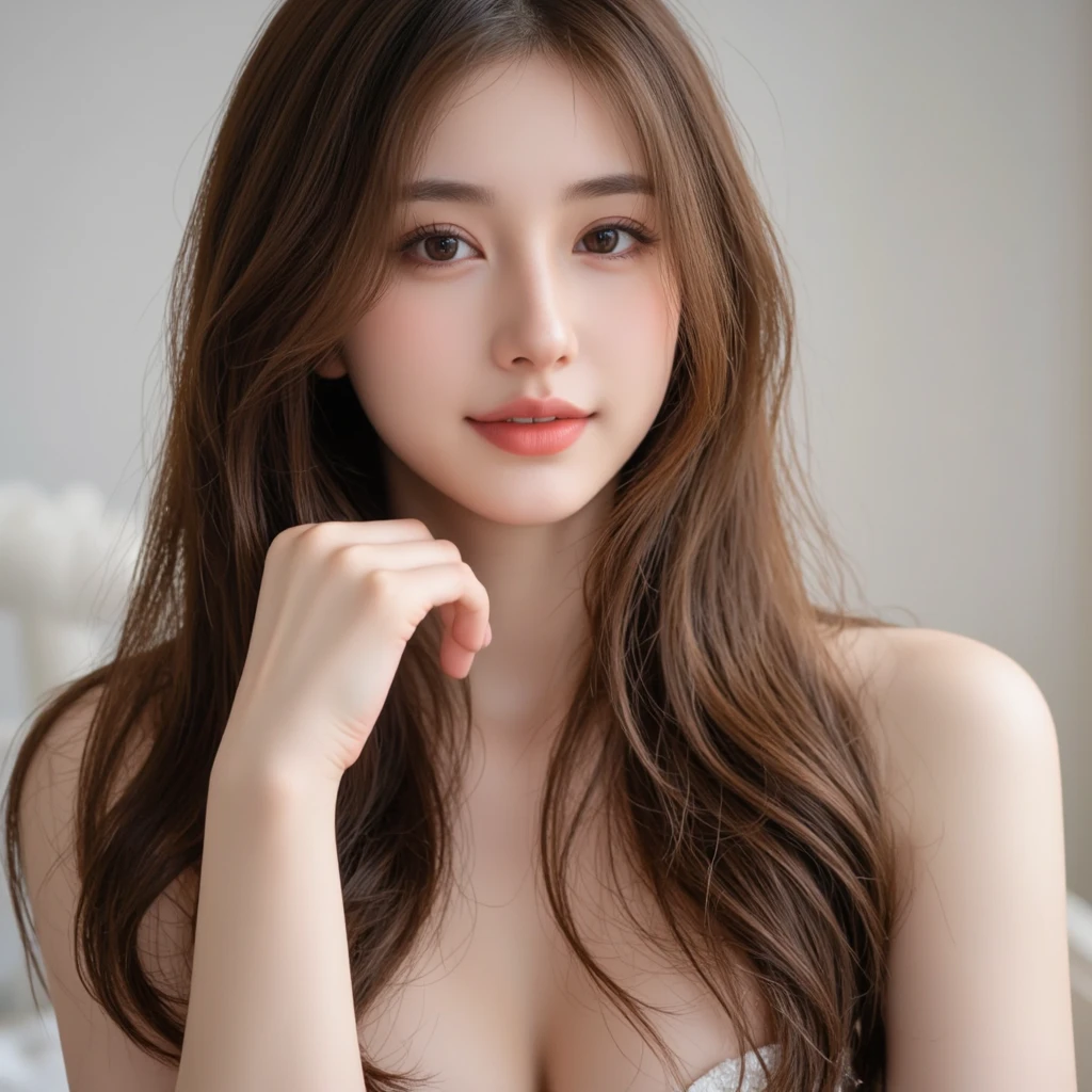 (((8k,Very detailed,Attention to detail、highest quality,Masterpiece,Attention to detail))),RAW Photos & Realistic atmosphere,Professional Lighting,Beautiful dark eyes,Glossy lips,beautiful黒い Eyes,White skin、Deep black eyes,とてもBeautiful face,とてもBeautiful face、Beautiful face,beautiful, Glossy lips,beautiful Eyebrows,Realistic Skin, Realistic Young Gravure Idol,Very cute woman , Young Gravure Idol, Young Gravure Idol, とても美しくてかわいいbeautiful 21 year old beauty,Incredibly beautiful and elegant,beautiful 21 year old beauty,Natural soft light,(Shiny Hair,,beautiful and kind eyes:1.5),Gentle features,Shapely breasts,Long Hair,beautiful posture,No makeup,Looking into the camera,shirt,Japanese women,