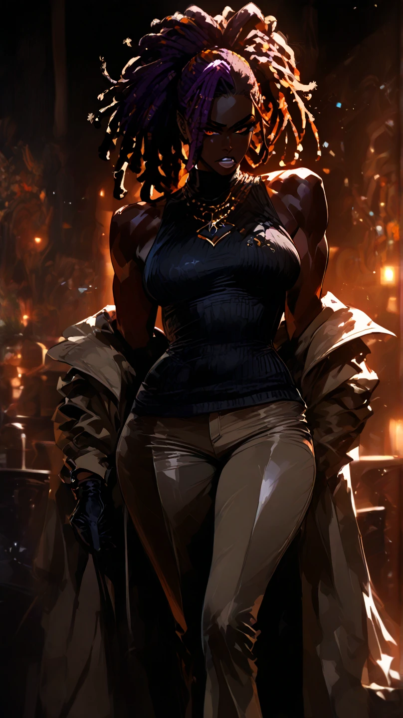 Wide angle, long shot, (full body, dynamic pose:1.4), side view, an image of a doloresms,
tattoo, glasses, green eyes, cleavage, black panties necklace, detached sleeves, bare shoulders, round eyewear,
Perfect proportions, big breast, elbow gloves, thin waist, wide pelvic, nomal_size_thigh,
(galaxy:1.2) background, burning, <lora:DoloresMS:1>, (realistic skin_details, sharp focus, eyes_focus, masterpiece,best quality,finely detailed,extremely detailed, realistic detail,clear_image, realistic, high_resolution,distinct_image:1.2)