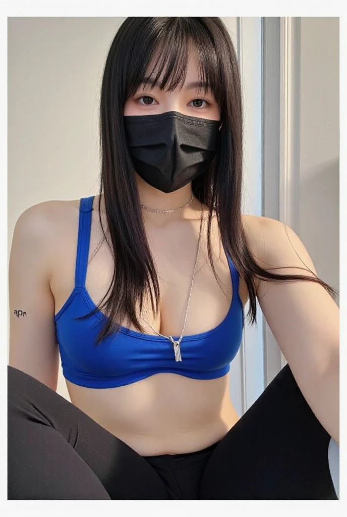 Black mask on the face,Lucy_Heartphilia,  Blushing, ,1girl in,Colossal tits,Detached sleeves,cleavage of the breast,a navel, 年轻 ,looking at the viewers, ultra gigantic tits,((Large cleavage)), ((large droopy breasts)),Inside the hotel,A sexy,Glamorous,Body wet with white liquid, clothes shiny,cowboy  shot,Black Micro Bikini,string thong