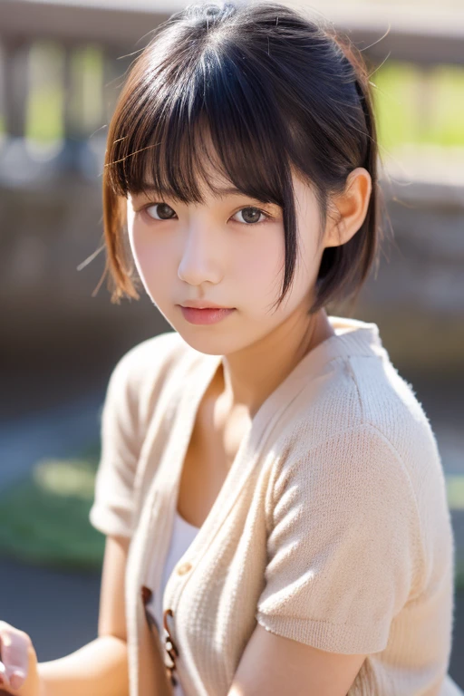 (masterpiece:1.2), Very detailed, Ultra-high resolution, (Realistic, photo Realistic:1.37), High resolution raw color photos, Professional photos, Dramatic lighting, Sharp focus:1.2, (Very detailed顔と肌の質感, Very beautiful eyes, Glowing Skin, Glowing Skin, Glowing Skin, Shining Face, Gloss, Oily skin, greasy face, Oily skin, greasy face, 強いGloss), Perfect Anatomy, Very detailed背景, 1 female, 30-year-old woman, Japanese women, (Medium Hair, Straight hair, bangs:1.3, Brown Hair), (Lean:Weight 1.0), (Flat Chest:1.3), Female portrait photography、Upper Body, (Blurred Background、Station platform), from the front撮った写真、from the front、Looking into the camera、(((Sweat, blush, close your eyes, Open your mouth:1.3))), (Tilt your head:1.3), (vivid red tunic Sweater)