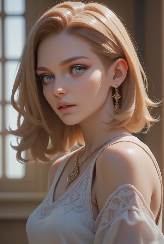 Chloe Grace Moretz, Venus de Milo sexy clothes, character portrait, 3 9 9 0 s, short hair, intricate, elegant, highly detailed, digital painting, artstation, concept art, smooth, sharp focus, illustration, art by wlop, charlie bowater and alexandra fomina
