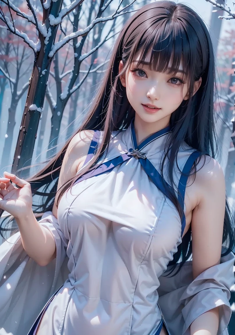 Top Quality, Realistic, Jet Black Background, High Resolution, Soft Focus, (Snowfall: 1.5), (Haze: 1.5), (In the Deep Forest), (Falling Snow), ((Snow Light)), (Blowing Snow)), (Snow Storm))))), (Ghost of a beautiful snow woman with jet-black long hair in a white silver yukata: 1.8), (((Lower body fades out: 1.5)))), Anger, Fury, Melancholy, (Shaking black hair), Lustrous, Radiant Skin, Beautiful and Beautiful, ((Lose herself in anger and forget the cold)), ((Arms spread forward)), (Monochrome: 1.5), (Black and White: 1.5), (Platinum eyes glaring at her), Whiteout, White and white and white, Lower body fades out, Lower half fades out