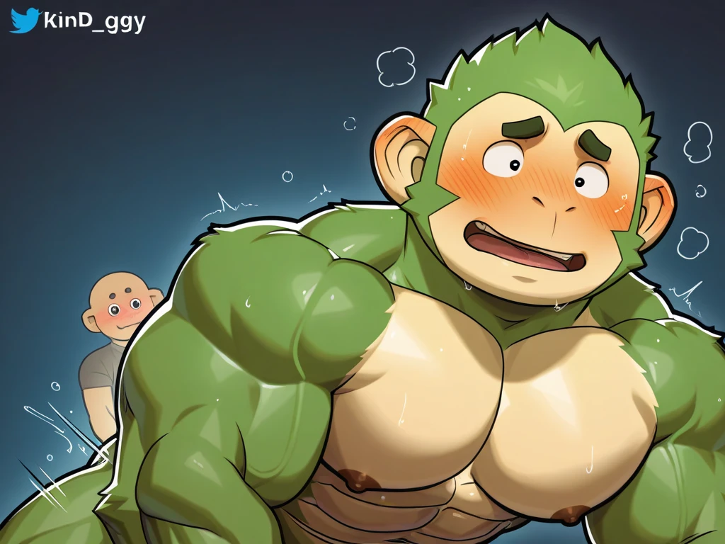 chubby man flacid pênis naked guy fighting a gooey hentai tentacles