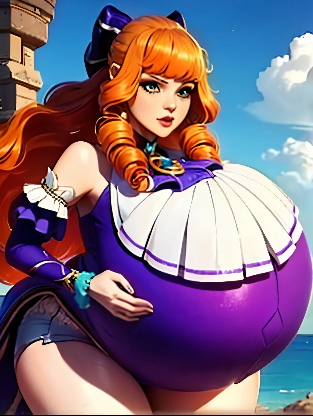Old gold hair,Big Baby Bump pregnant , Big , nipple, cum,16 years girl, Big pregnant Belly, Big Pregnant girl, Largest Belly of Pregnant, Huge Pregnancy Belly, blue eyes, huge 9 months Pregnancy Belly, Odette from Mobile Legends Bang Bang, pink suit