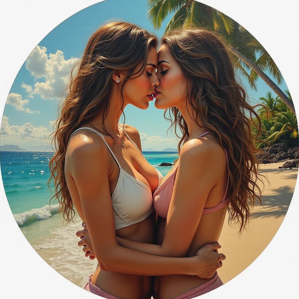 Ultra detailed photo of two beautiful 2 italian woman, with long brown waved hair, with a sunhat, naked, in a beautiful italian landscape with olive trees, sensual touching, medium breasts, highly detailed, attention to detail, octane render, award winning visual, depth of field, intricate details, extremely detailed, hyper realistic, ultra sharp focus, grandeur and awe, cinematic, stunning visual masterpiece, double exposure, highest quality, 32k
