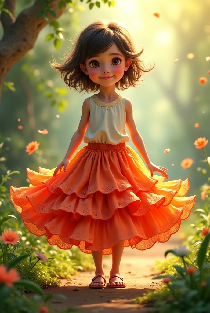 wearing a skirt