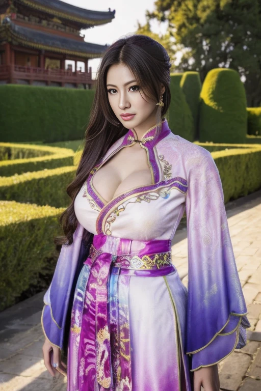 (Masterpiece,High-definition,Surreal、Digital Art:1.2)、Beautiful Female Warrior,Three Kingdoms,Fine eyes and face,Tall Woman,Chinese Warrior,Hanfu、(Holding a sword:1.2)、General temperament,Tall Woman,Long, slender legs、Narrow waist、Strong Body,Wide ass,Cleavage、In front of the gate of an ancient Chinese castle、Full Body Portrait