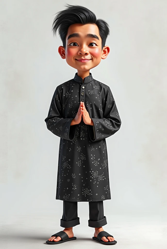 1 year little boy enjoying in heavy rainfall