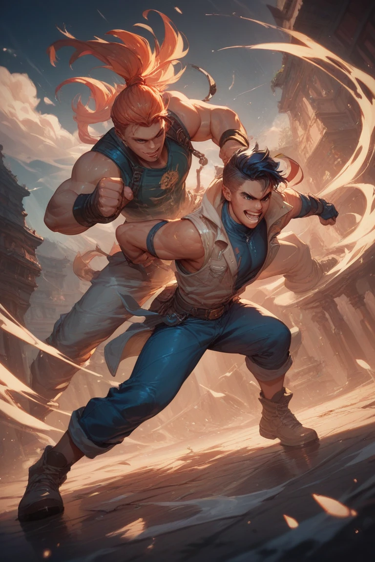 Sett throwing a destructive punch at the gallium league of legends