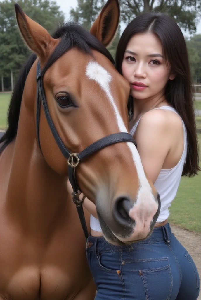 ​masterpiece、(((fullnude)))、((((fullnudeヌード)))、(((Don't wear pants、ride horse)))、((low angles)))、14 year old girl exposed outdoors、A detailed eye、超hight resolution(reality:1.4)very extremely beautiful, Beautiful skins, A slender,skinny  body、small tits、Smaller chest、being thin、thin and long legs、 (A hyper-realistic), (hight resolution), (8K), (ighly detailed), (ultra-detailliert), 详细的脸,、NSFW、Obsceneness、obscene、(((art by)))