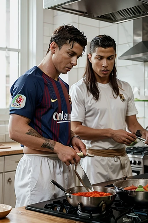 Cristiano Ronaldo eating meat