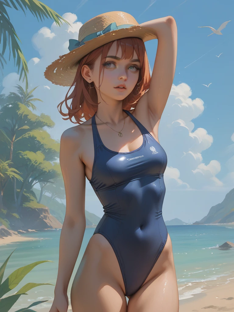Master Part、gorgeous、landscape、(((phi_humans)))、evening、flower、garden、Starry Sky、constellation、wonderful、Red Hair、Dynamic Model Poses、Overlooking、water、warm、comfortable、magic、magic、particle、beautiful、光のparticle