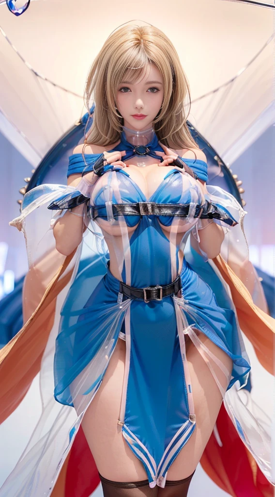 tmasterpiece,Best quality at best,highers,1个Giant Breast Girl,(Announcer),Armpits