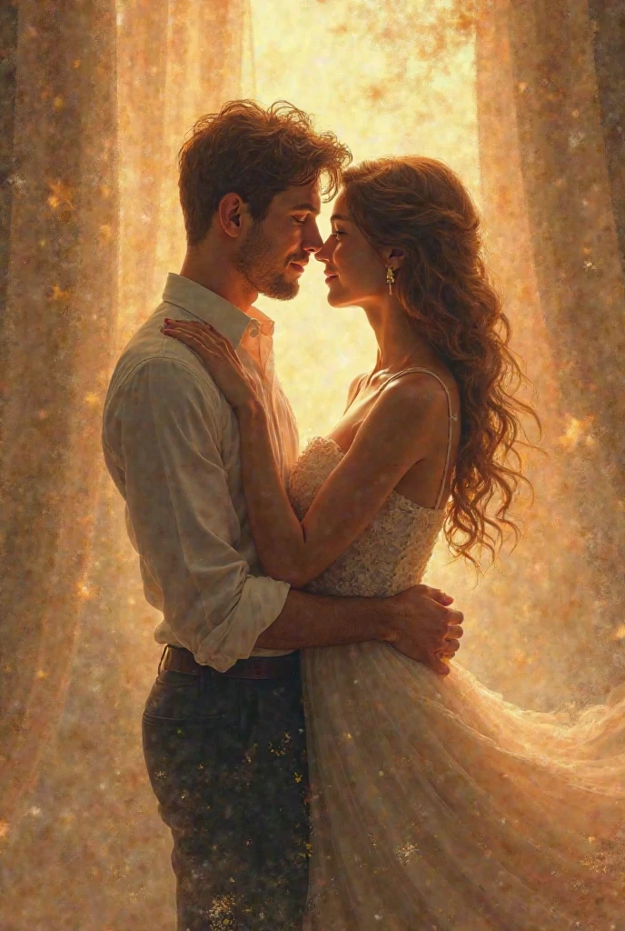 A couple hugging, a beautiful young couple, smitten, full of tenderness and happy to be together, a lot of tenderness, accumulated passion and lust, beautiful and attractive bodies , sensational and beautiful large rear view , explosion of lust and pleasure, (Masterpiece artwork)
