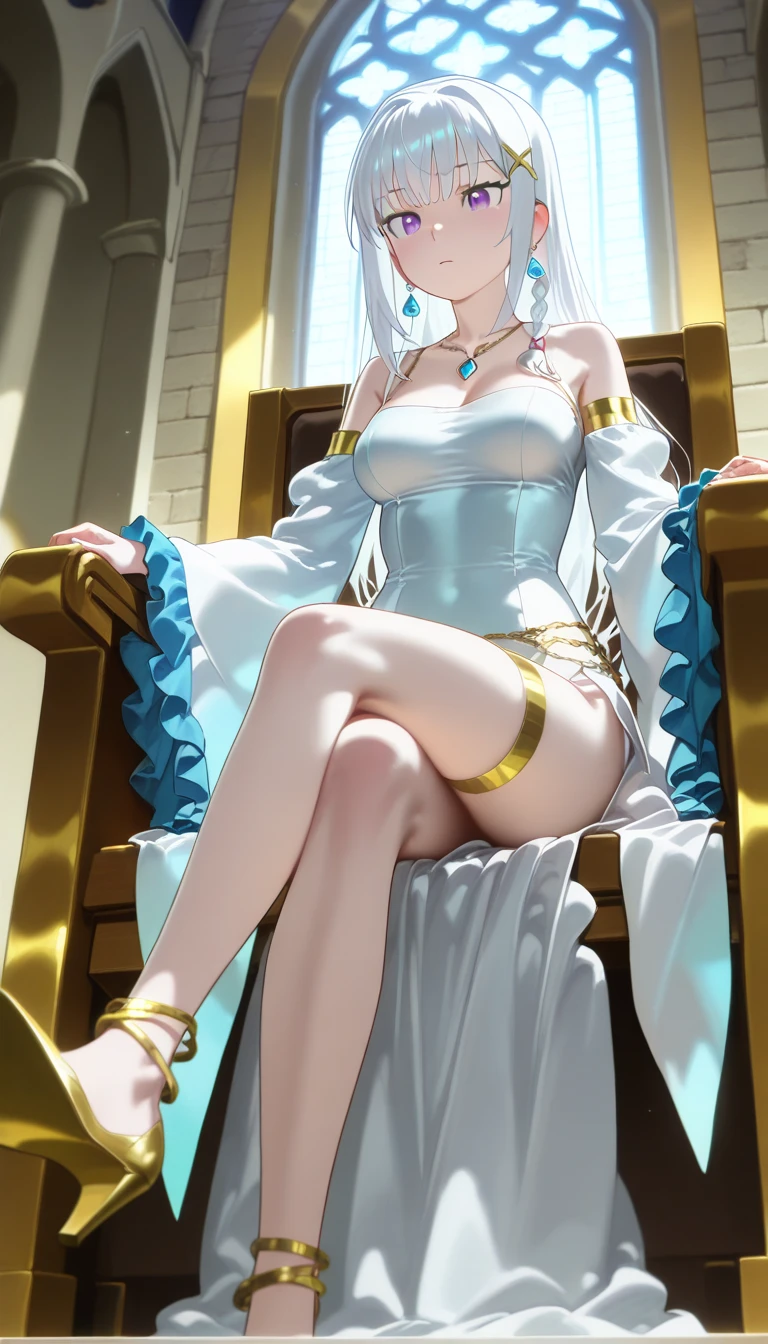 A woman in a room of a modern house, smiling.
